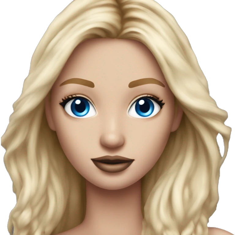 Realistic victoria secret model blonde blue eyes  emoji