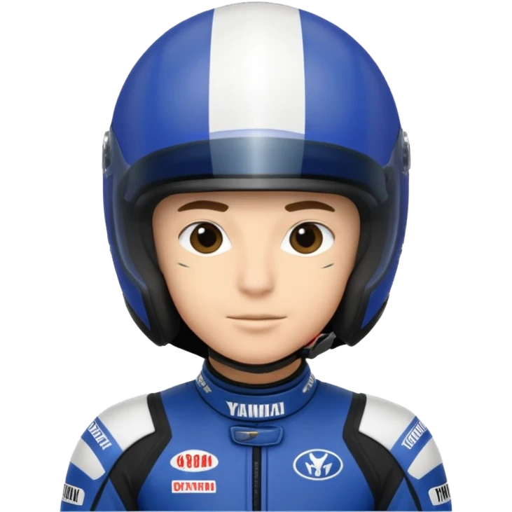 yamaha motorcycle racer with full face helmet emoji