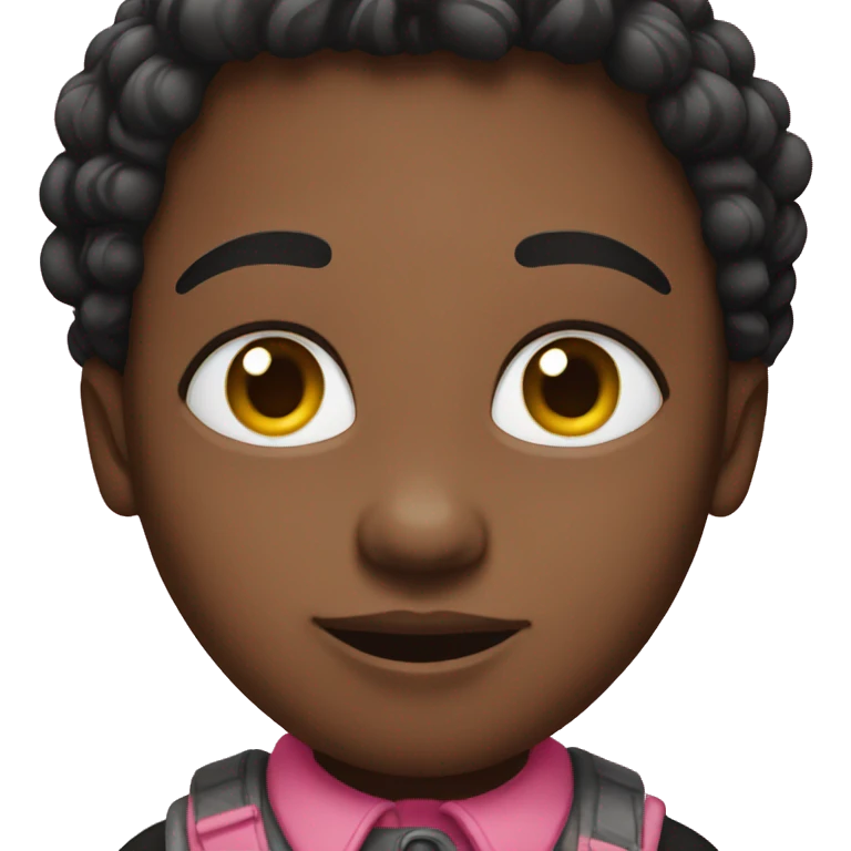 black and pink emoji