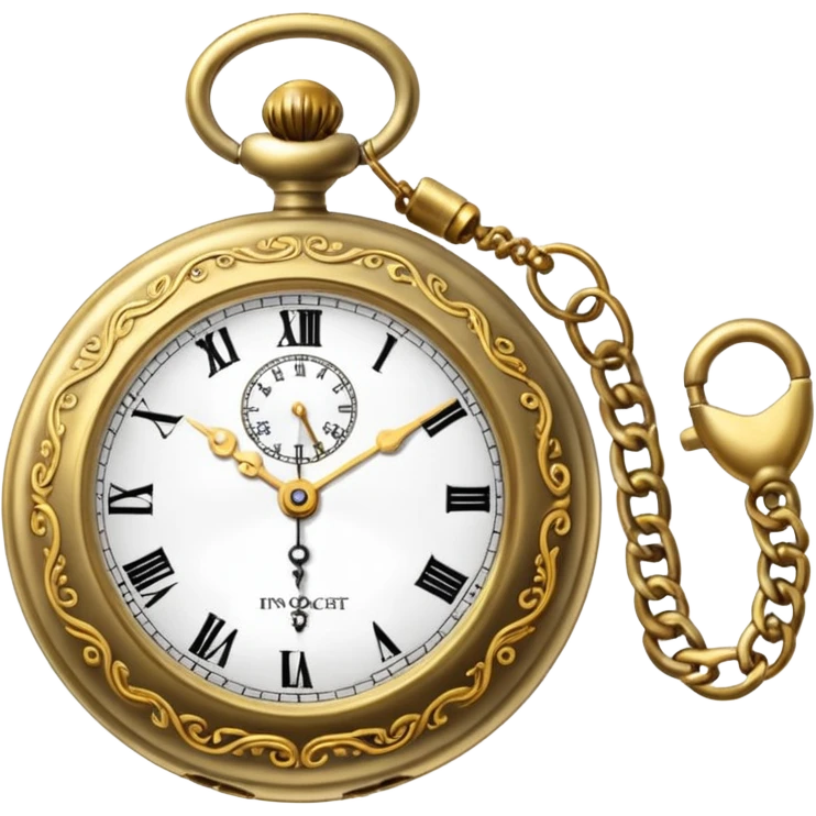 Old pocket watch with chain ￼ emoji