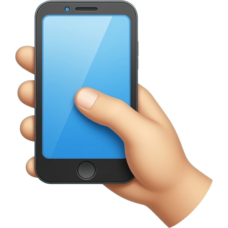 The car holding phone and phone background is blue and cyan emoji