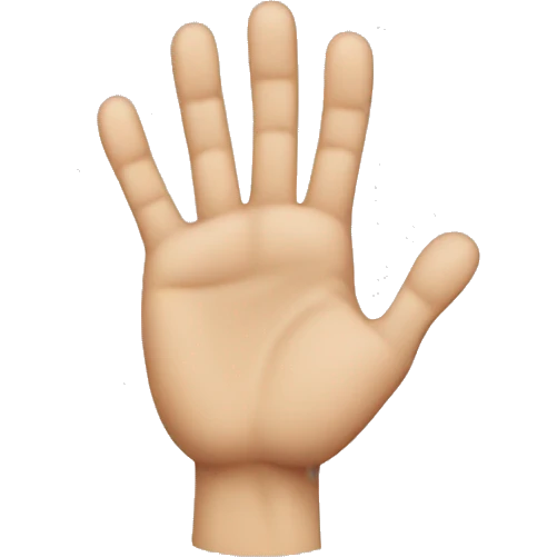 Mickey Mouse hand emoji
