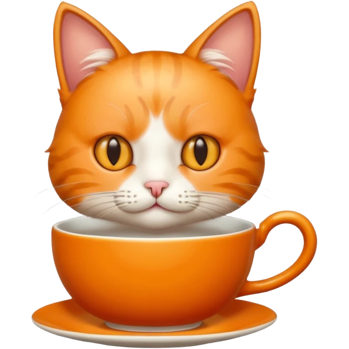 cat with tea with tea emoji