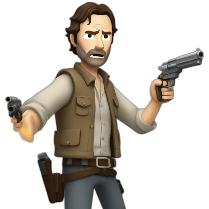 Rick grimes shooting à zombies  emoji