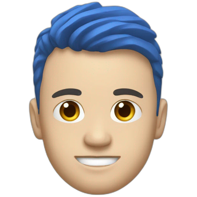 Fußball Fan mit blauem Bielefeld Trikot emoji