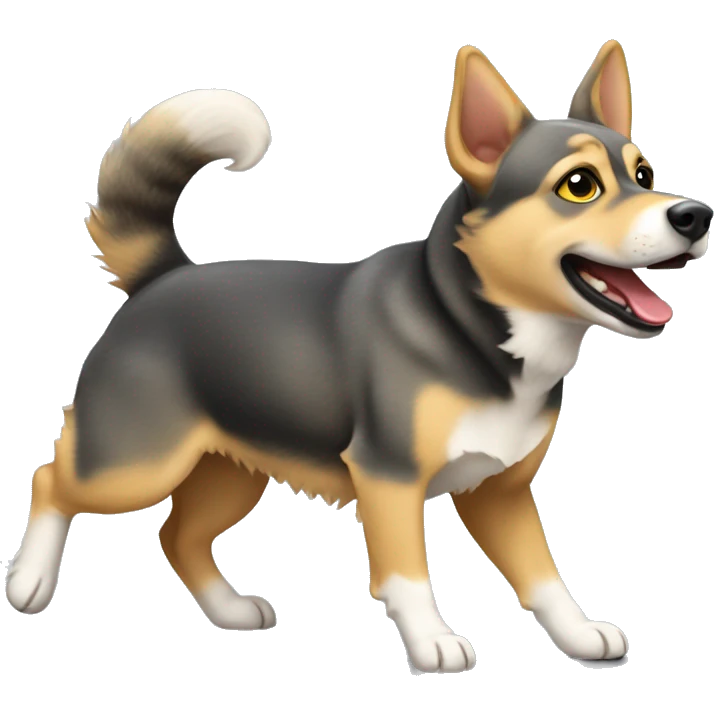 swedish vallhund catching ball in the air emoji