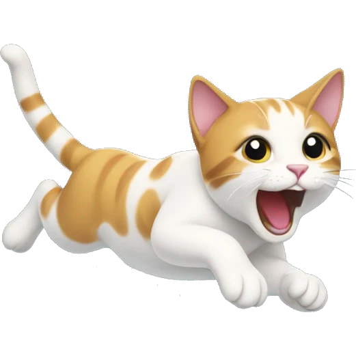 Cat jumping in water emoji