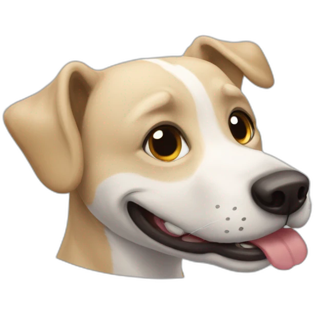 perro riendo emoji