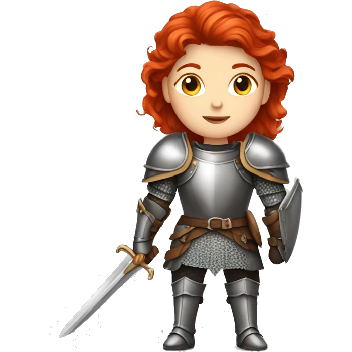 female red-haired knight emoji