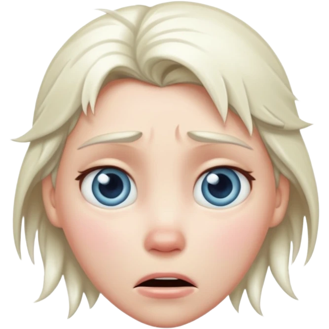 Frozen icy distraught face iOs emoji emoji