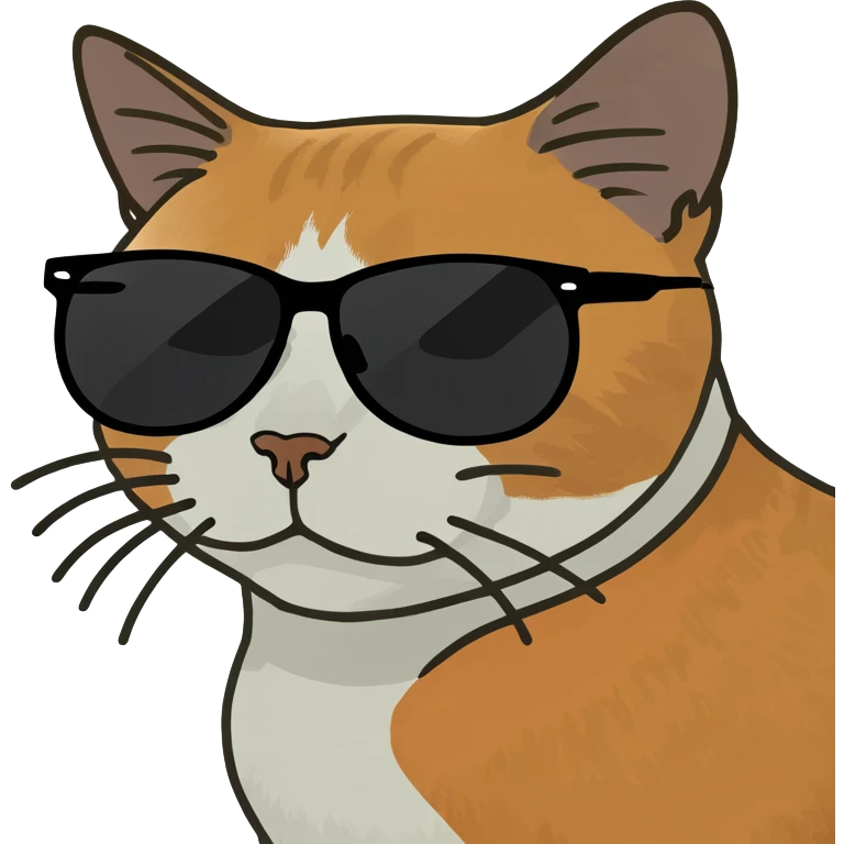Cat with sunglasses emoji