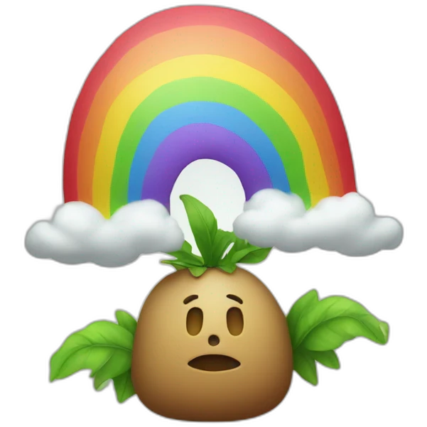 pothead on a rainbow emoji