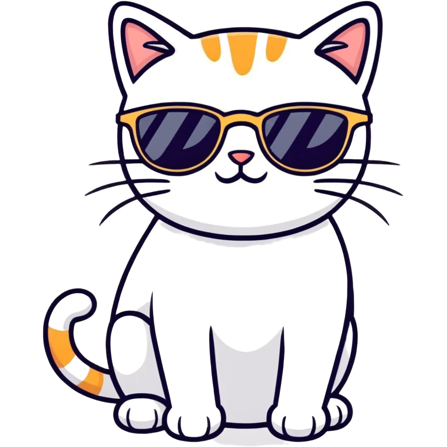 Cat with sunglasses emoji