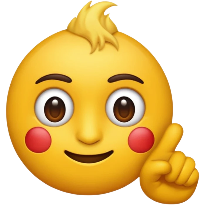 Emoji amarelinho pequenininho punho cruzado emoji