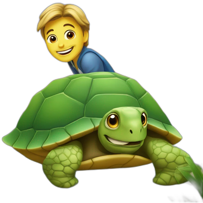L'outre sur tortue emoji