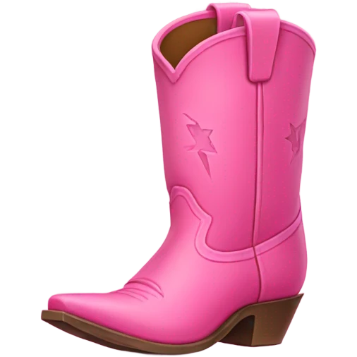 pink cowboy boots emoji