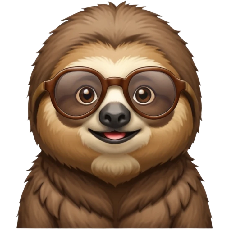 Ленивец в очках emoji