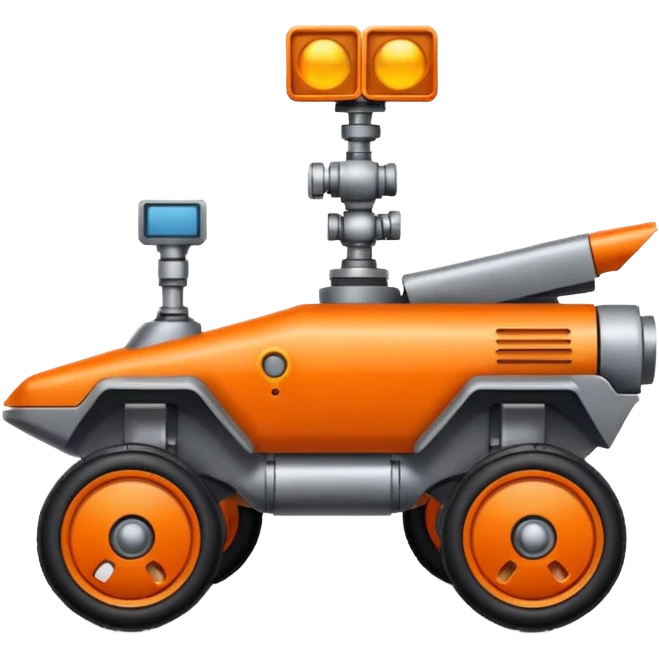 Mars Rover emoji icon, modern emoji style, simple and friendly, suitable for social media emoji
