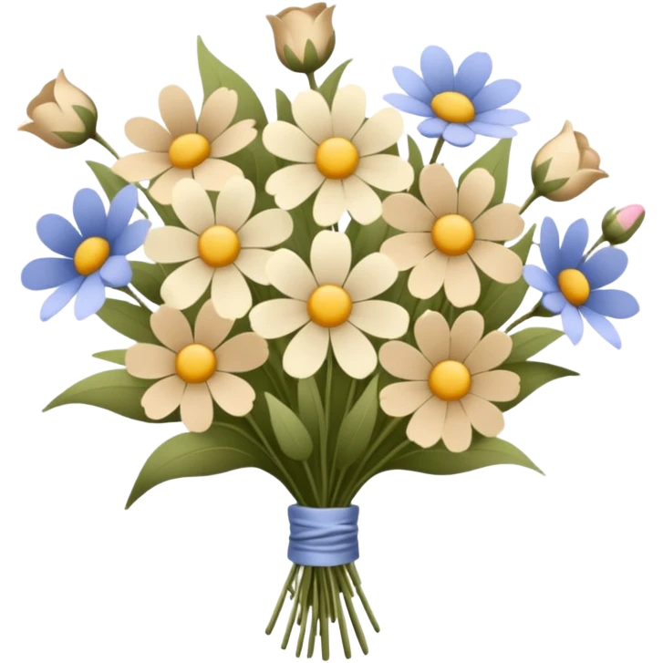 букет полевых цветов beige emoji
