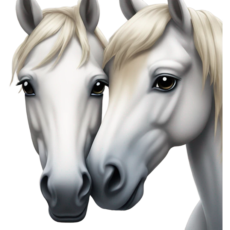 Horses hugging emoji