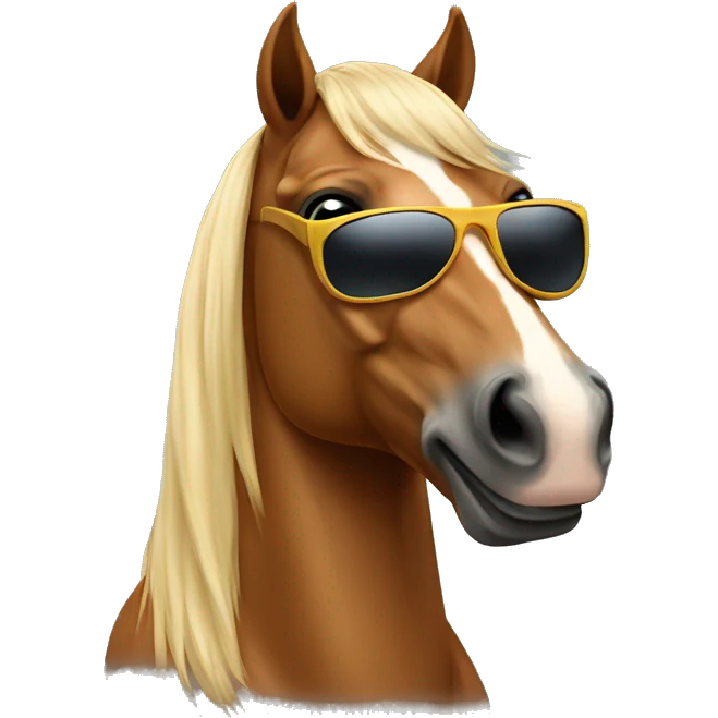 Horse wearing sunglasses  emoji