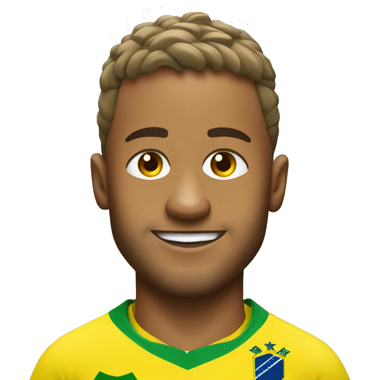 Realistic Emoji from the Soccer Player Neymar Jr. with Brazil Soccer Shirt emoji