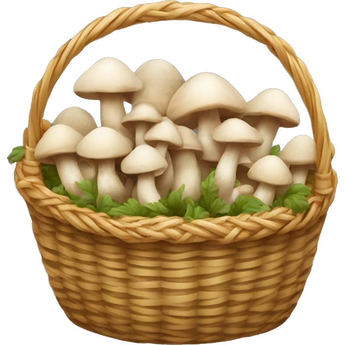 Wicker Basket of mushrooms emoji