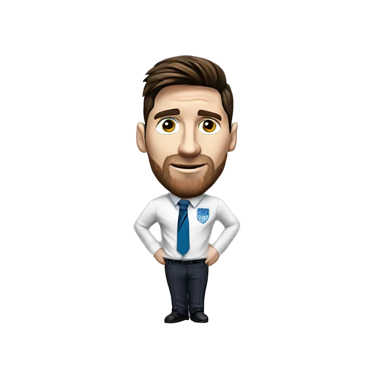 Lionel Messi con saco y corbata  emoji