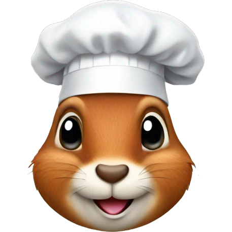 Squirrel with a chef hat emoji