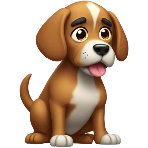 Dog pooping  emoji