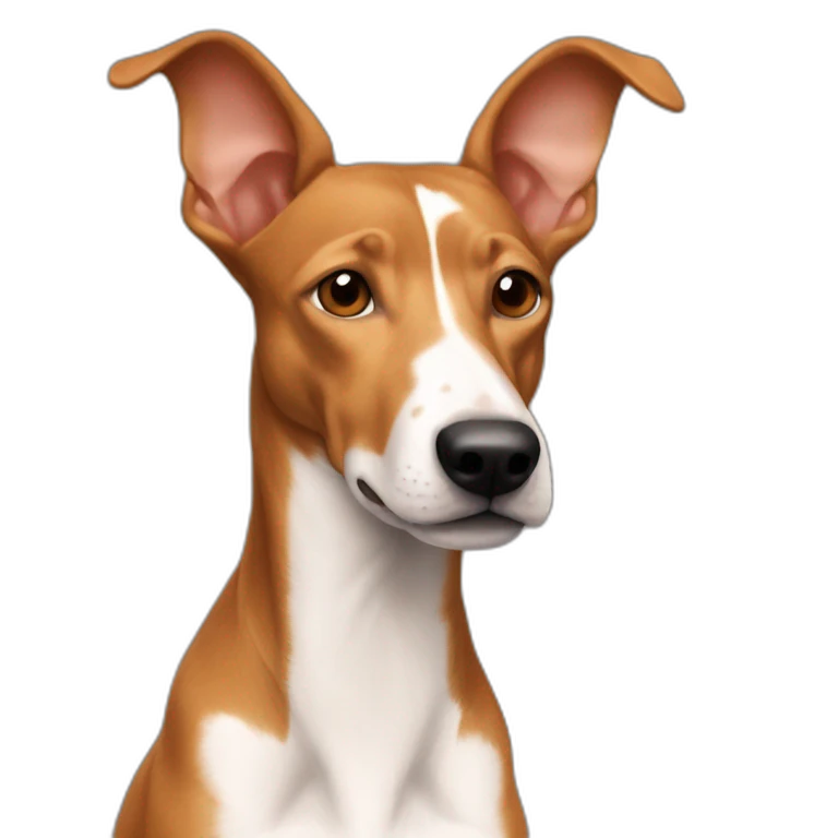 Hombre pelo corto con podenco marrón emoji