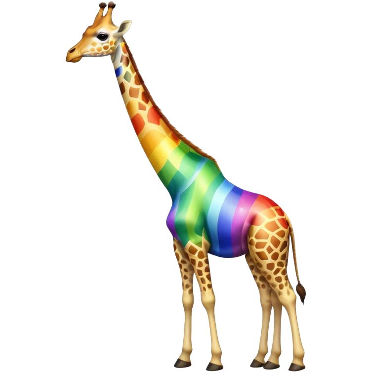 Giraffe with pride emoji