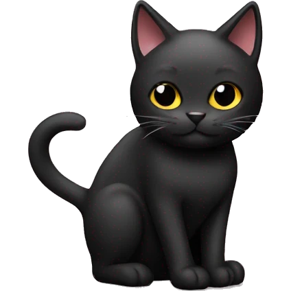 Black cat files nails emoji