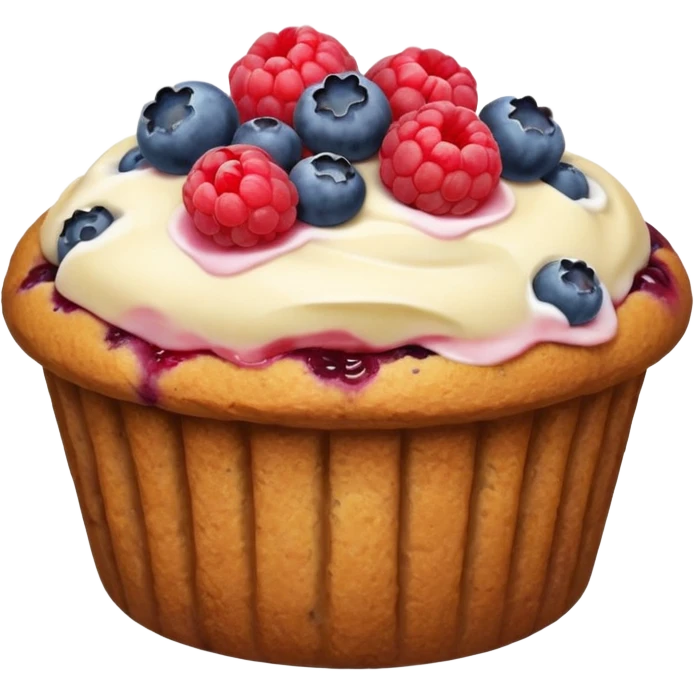 muffin with fruits emoji