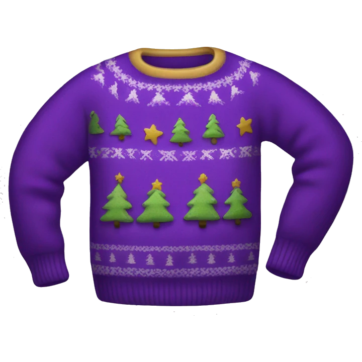 Purple Christmas sweater emoji