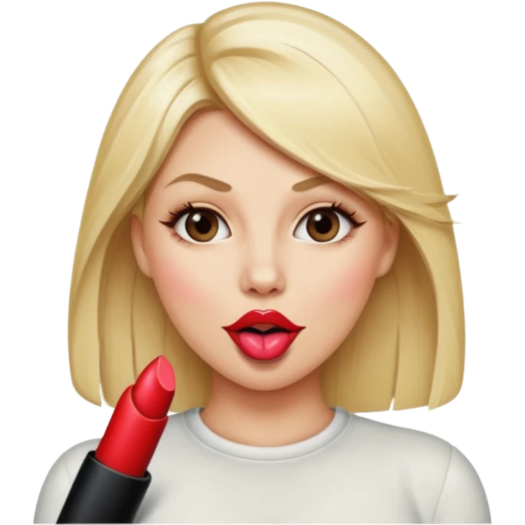 Topless blonde woman large breasts tongue out emoji