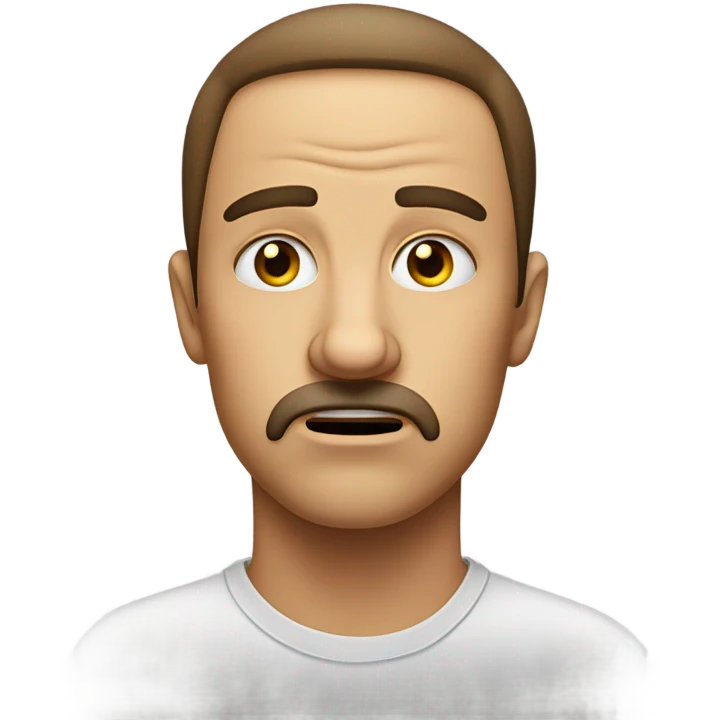 Frustrated face emoji