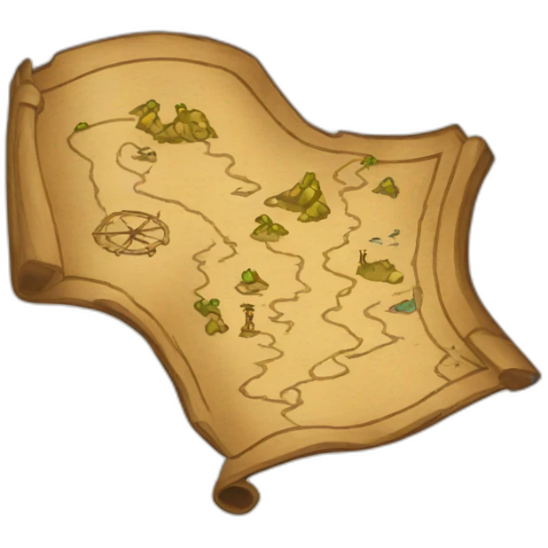 round treasure map emoji