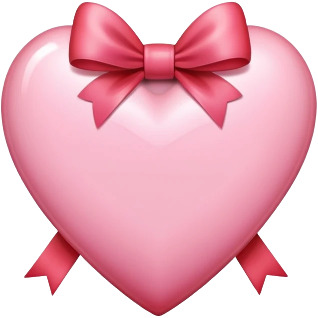 Heart with light pink bow on the top emoji