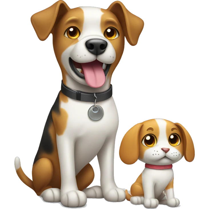 Dog and cat golfing emoji