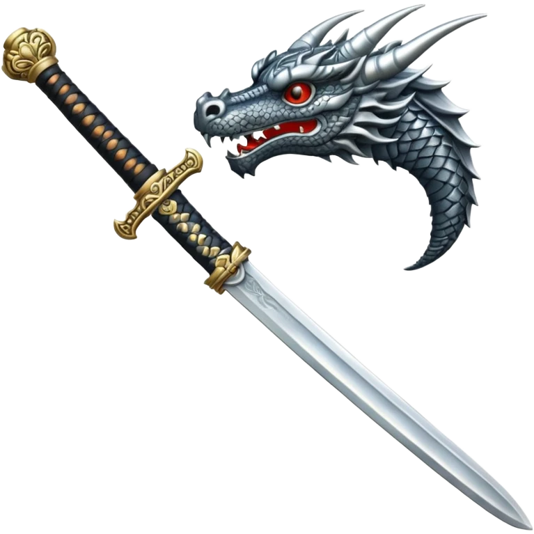 A dragon handle of a samurai sword emoji