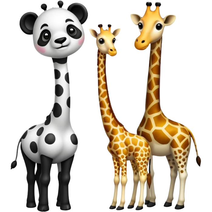 Panda and Giraffe  emoji