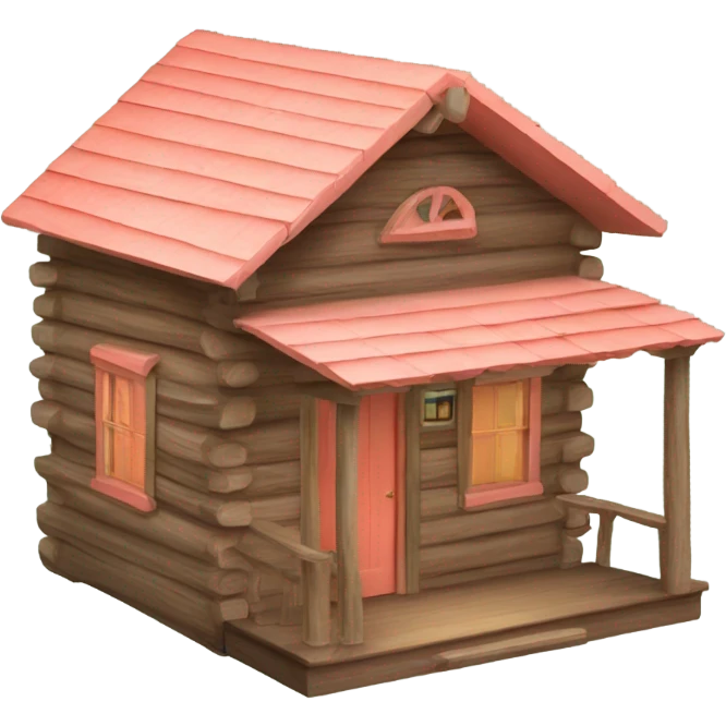 Little coral beach cabin emoji