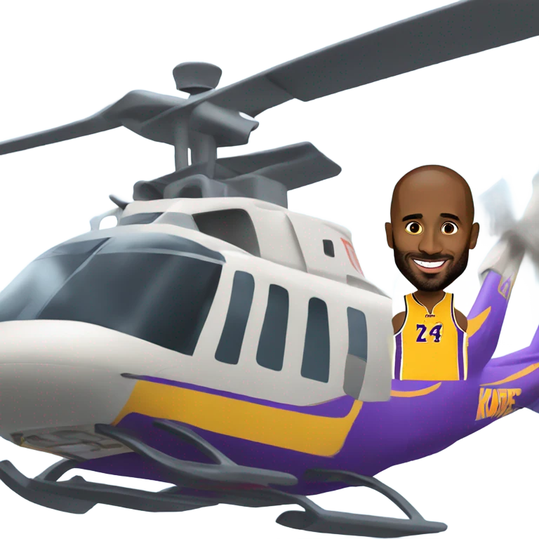 Kobe Bryant in a helicopter  emoji
