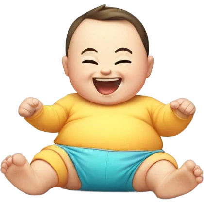 Farting baby emoji