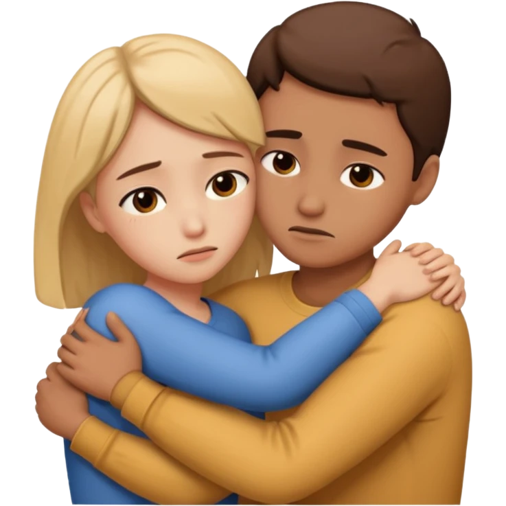 Two people separating from each other  emoji