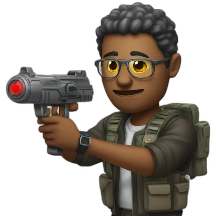 stan with with laser gun emoji