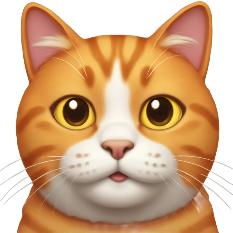 Chunky orange cat emoji