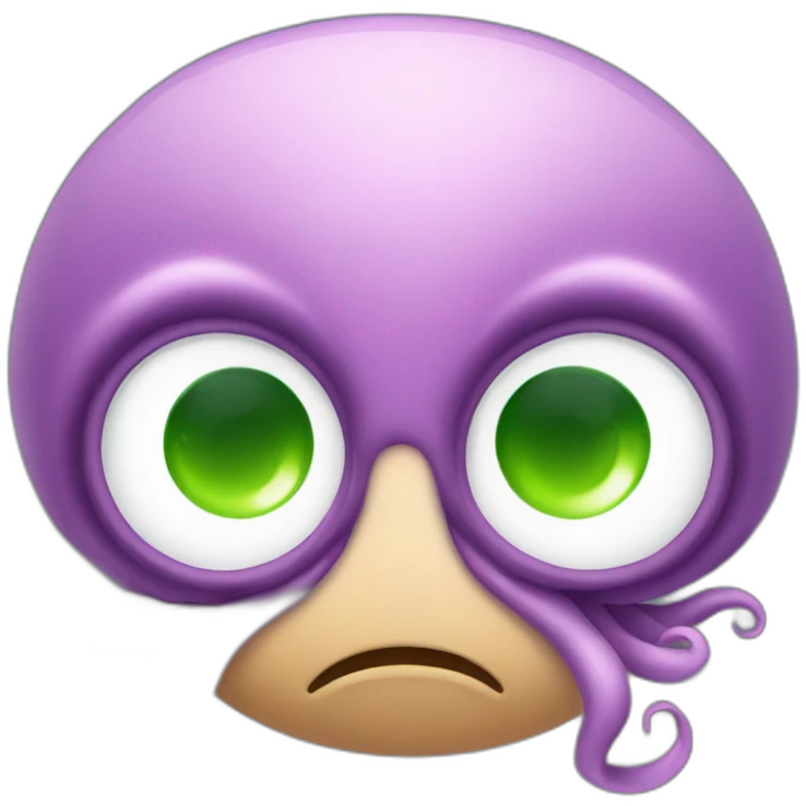 Cute kraken eyes close meditate emoji