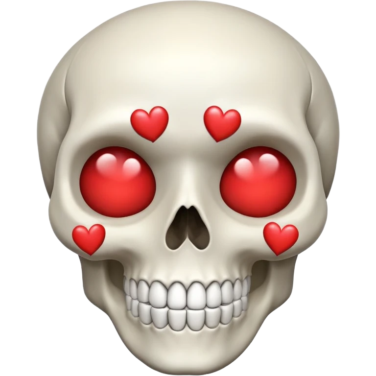 skull face with heart eyes emoji